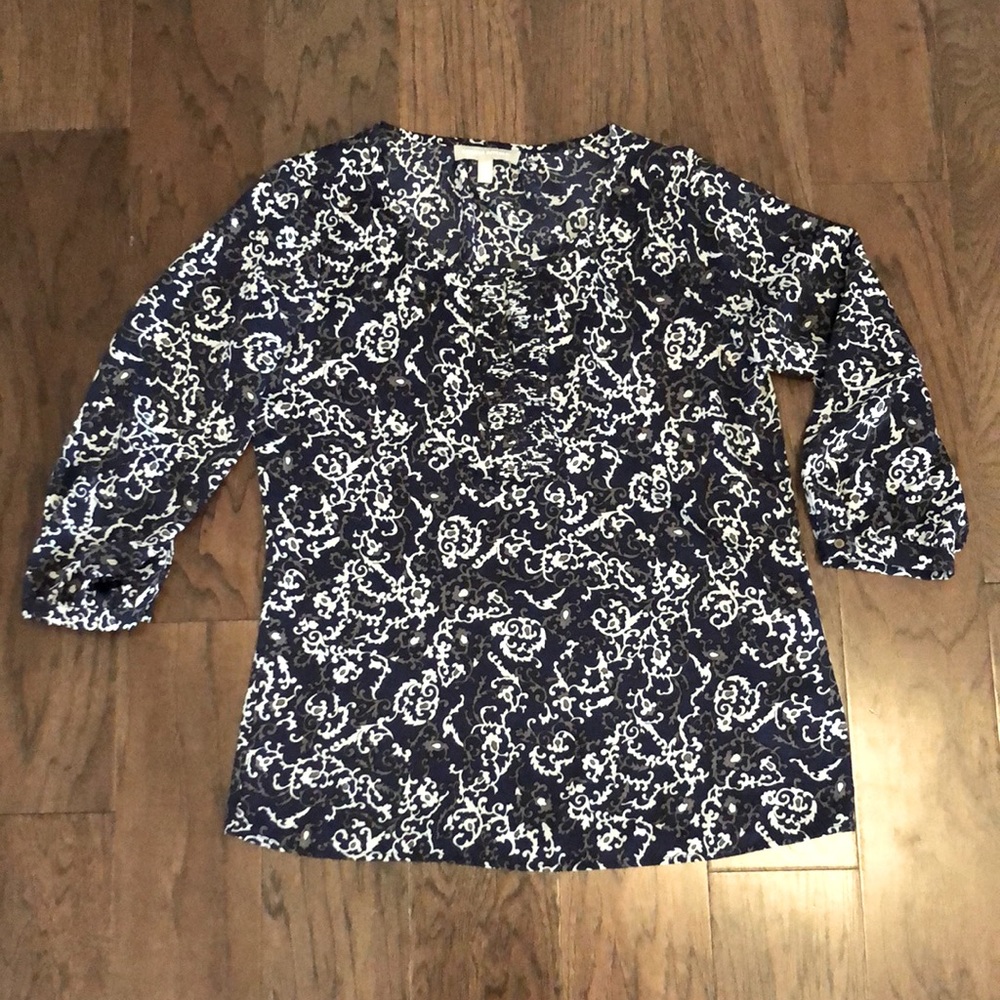 Banana Republic navy blouse XS Petite